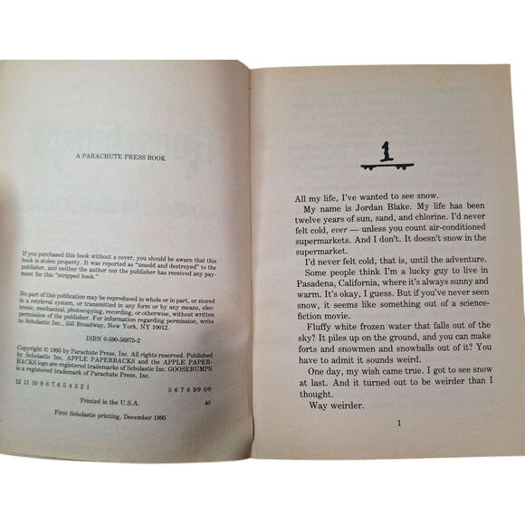 Goosebumps #38: The Abominable Snowman of Pasadena by R.L. Stine - Vintage 90s - Picture 4 of 5